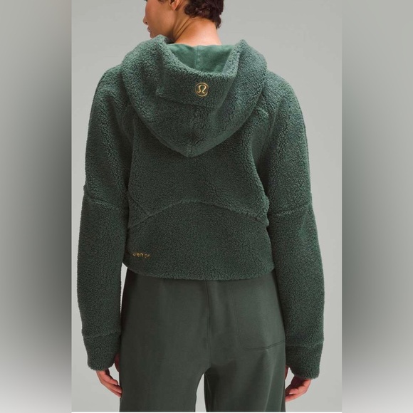 Lululemon Scuba Oversized Half-Zip Fleece Sherpa‎ Hoodie Dark Forest XS/S - Picture 1 of 9